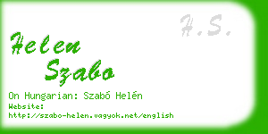 helen szabo business card
